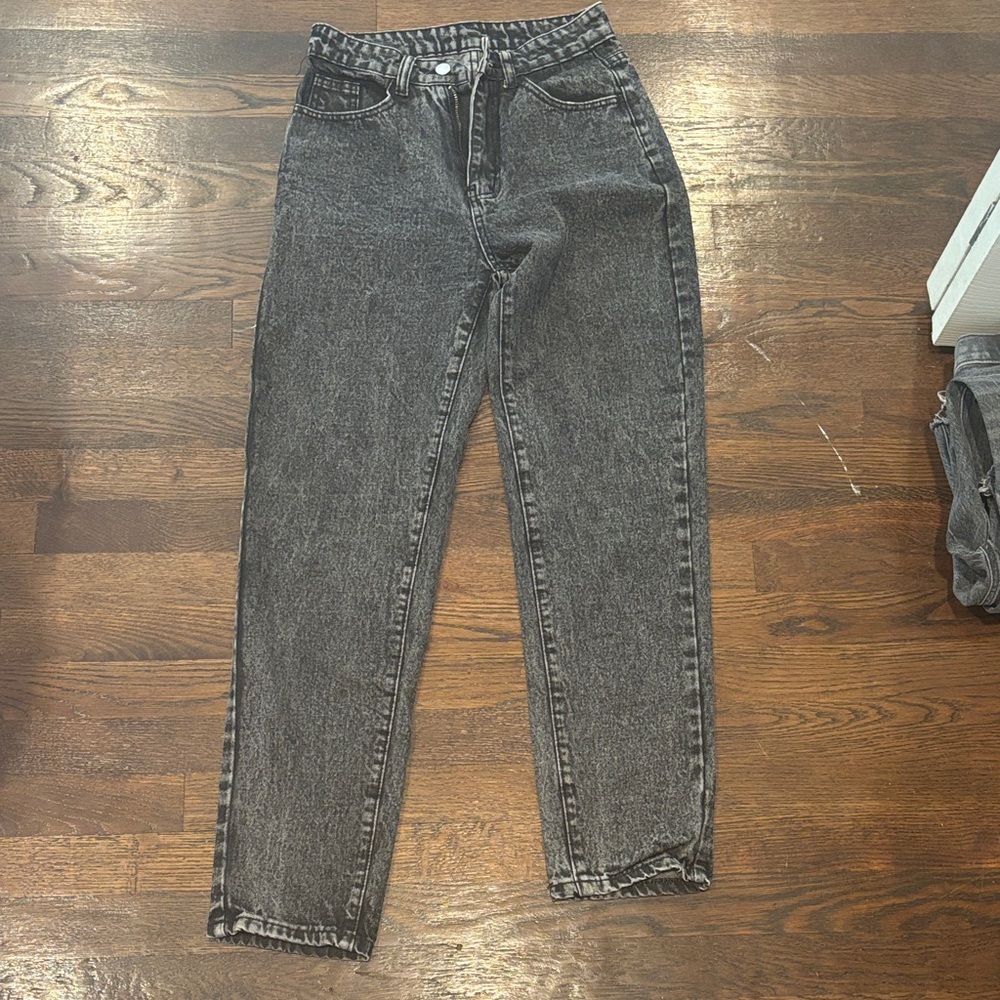 SHEIN Black Acid Wash Jeans